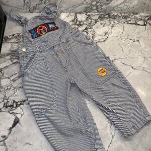 Vintage Thomas The Tank 2T Bib Overalls Conductor Y2K 90s